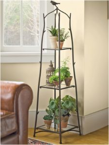 three-tiered plant shelf 
